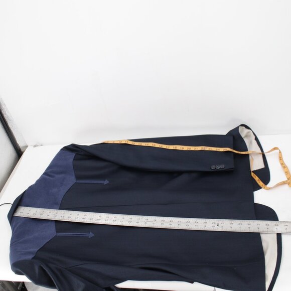 Vintage Pagano west sport coat Mens 48R western rodeo faux suede yoke blue - Picture 7 of 15